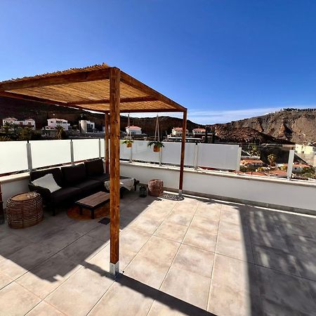 Dream Villa With Heated Pool, Rooftop & Ocean Views Mogán Екстериор снимка