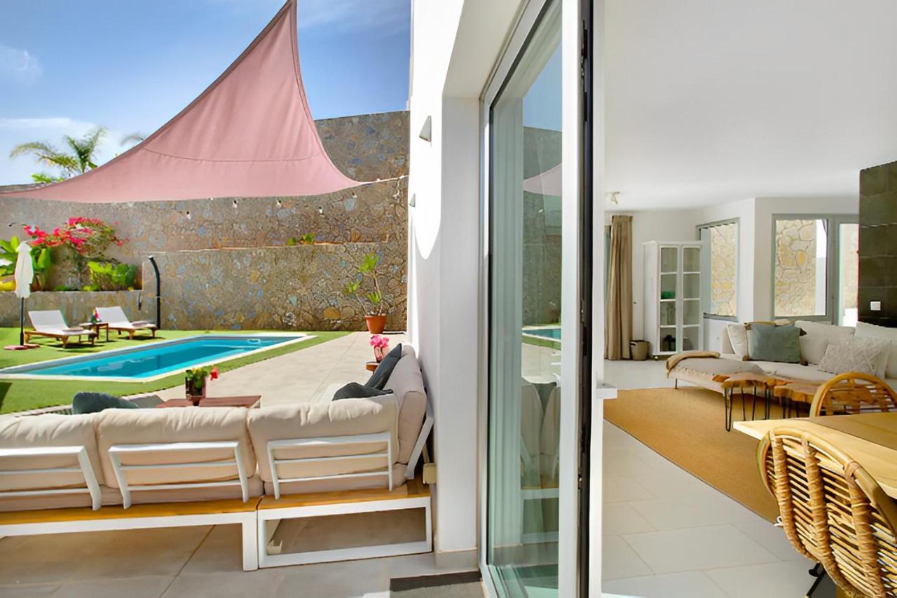 Dream Villa With Heated Pool, Rooftop & Ocean Views Mogán Екстериор снимка