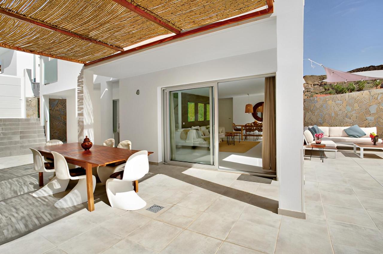 Dream Villa With Heated Pool, Rooftop & Ocean Views Mogán Екстериор снимка