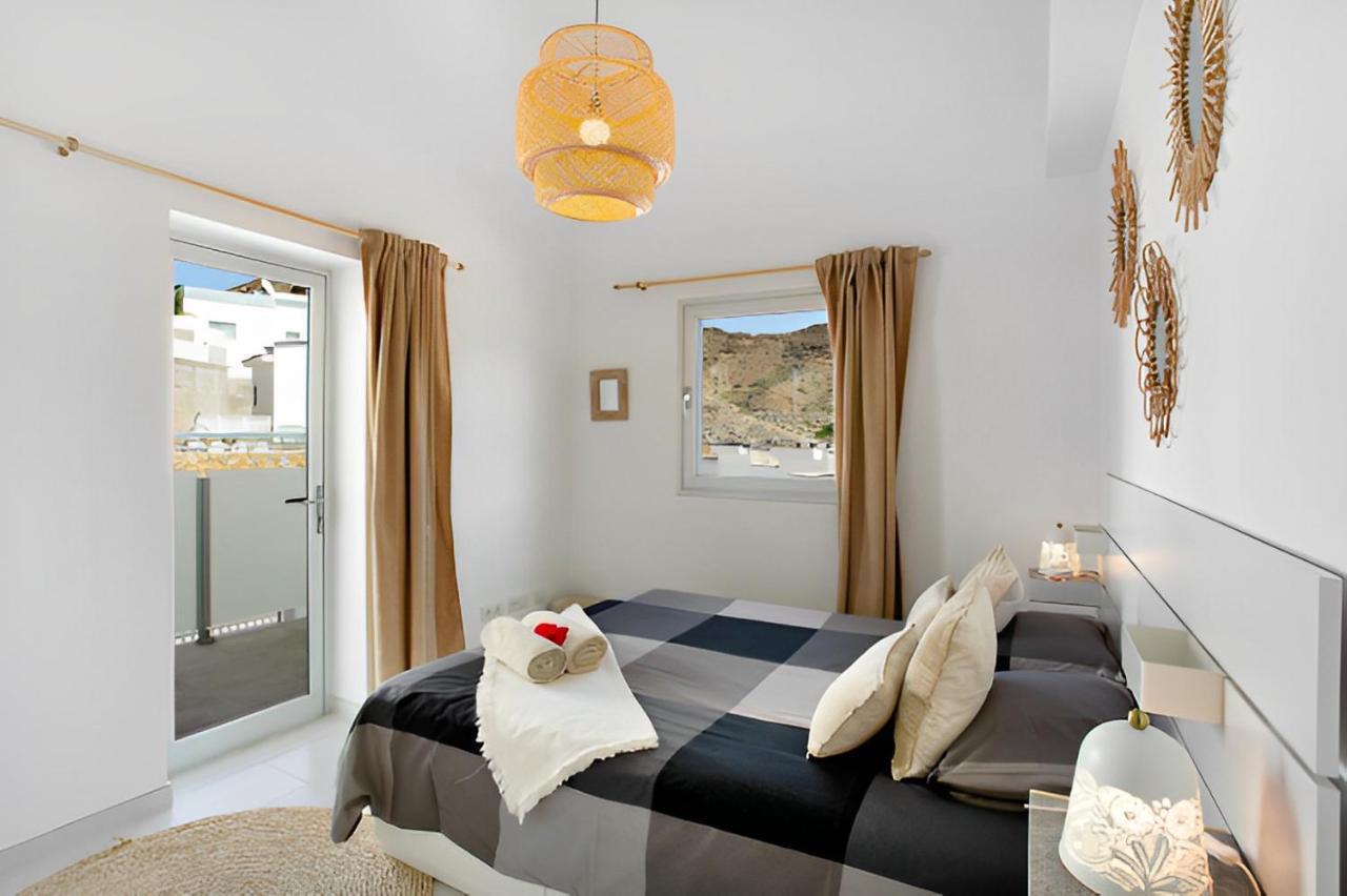 Dream Villa With Heated Pool, Rooftop & Ocean Views Mogán Екстериор снимка