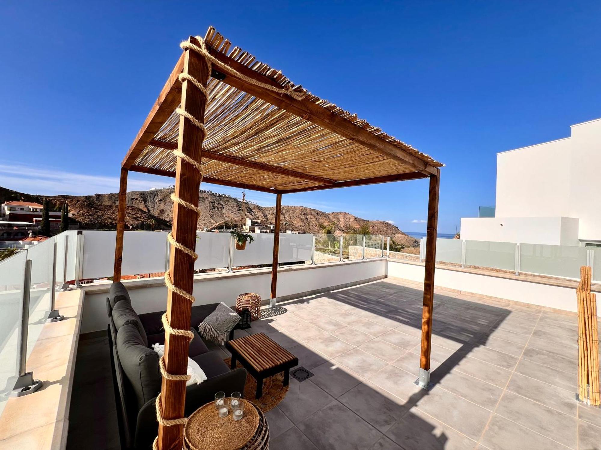 Dream Villa With Heated Pool, Rooftop & Ocean Views Mogán Екстериор снимка